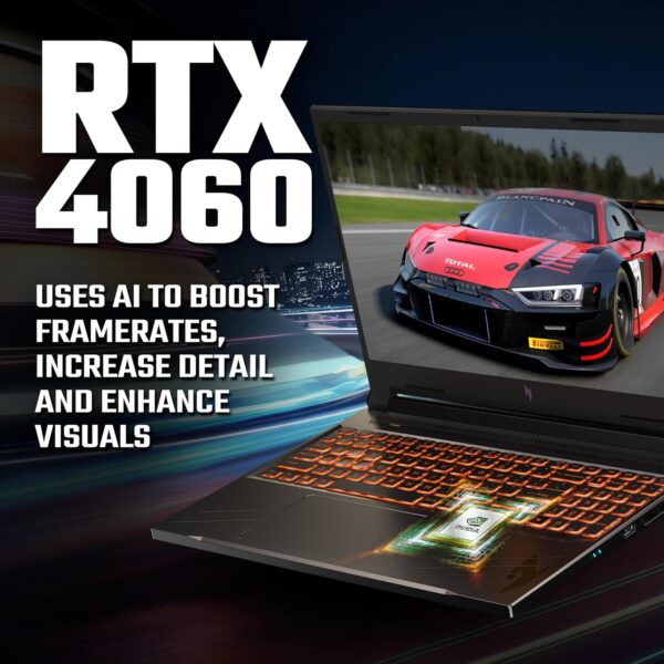 Acer Nitro V 16 ANV16-41 Gaming Laptop - AMD Ryzen 7 8845HS, 16GB, 1TB SSD, NVIDIA GeForce RTX 4060 8G, 16" WUXGA IPS 165Hz, Windows 11, Black - Image 3