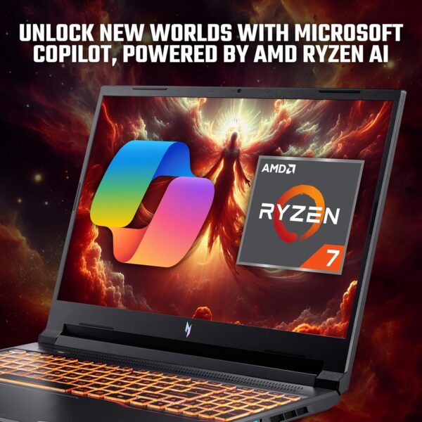 Acer Nitro V 16 ANV16-41 Gaming Laptop - AMD Ryzen 7 8845HS, 16GB, 1TB SSD, NVIDIA GeForce RTX 4060 8G, 16" WUXGA IPS 165Hz, Windows 11, Black - Image 6