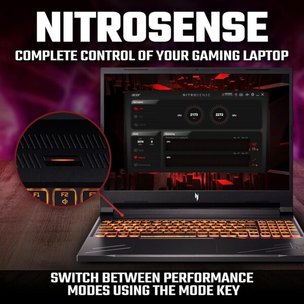 Acer Nitro V 16 ANV16-41 Gaming Laptop - AMD Ryzen 7 8845HS, 16GB, 1TB SSD, NVIDIA GeForce RTX 4060 8G, 16" WUXGA IPS 165Hz, Windows 11, Black - Image 7