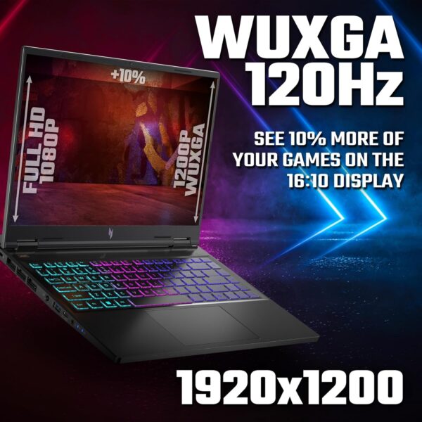 Acer Nitro V 16 ANV16-41 Gaming Laptop - AMD Ryzen 7 8845HS, 16GB, 1TB SSD, NVIDIA GeForce RTX 4060 8G, 16" WUXGA IPS 165Hz, Windows 11, Black - Image 14