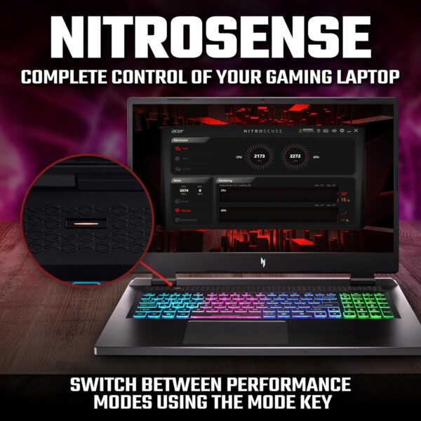 Acer Nitro V 16 ANV16-41 Gaming Laptop - AMD Ryzen 7 8845HS, 16GB, 1TB SSD, NVIDIA GeForce RTX 4060 8G, 16" WUXGA IPS 165Hz, Windows 11, Black - Image 25