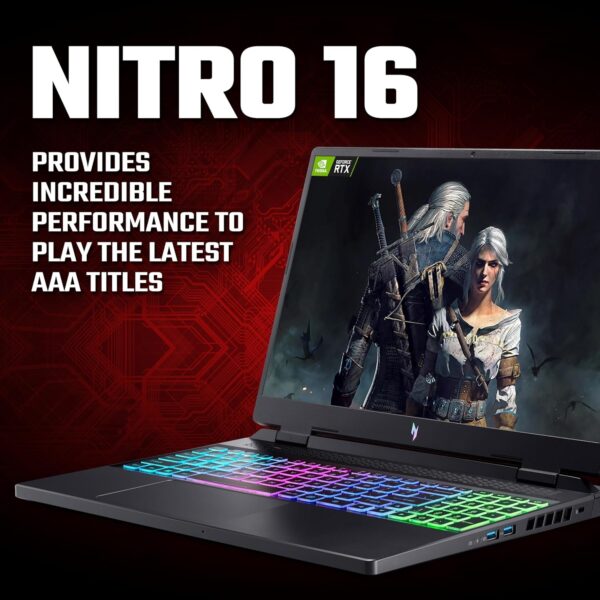 Acer Nitro V 16 ANV16-41 Gaming Laptop - AMD Ryzen 7 8845HS, 16GB, 1TB SSD, NVIDIA GeForce RTX 4060 8G, 16" WUXGA IPS 165Hz, Windows 11, Black - Image 55