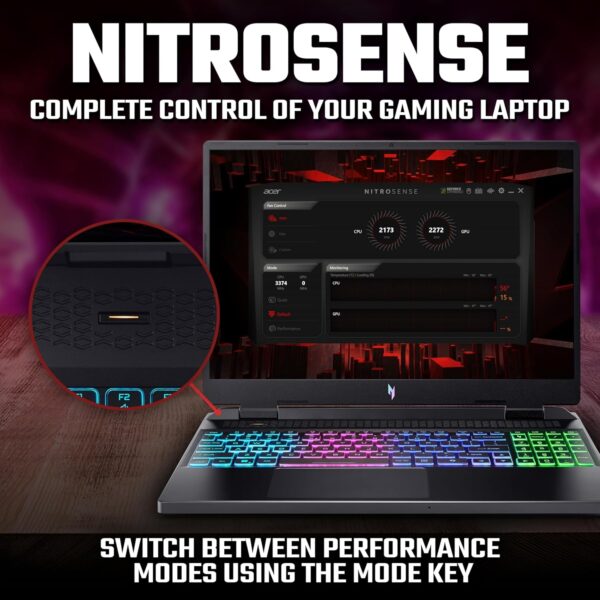 Acer Nitro V 16 ANV16-41 Gaming Laptop - AMD Ryzen 7 8845HS, 16GB, 1TB SSD, NVIDIA GeForce RTX 4060 8G, 16" WUXGA IPS 165Hz, Windows 11, Black - Image 60
