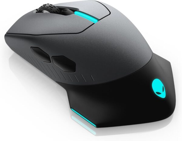 Alienware AW620M Wireless Gaming Mouse - 26,000 DPI, 140-Hour Battery Life, 7 Programmable Buttons, 16.8 million AlienFX RGB Lighting Right-Handed Design, USB-C - Lunar Light - Image 19