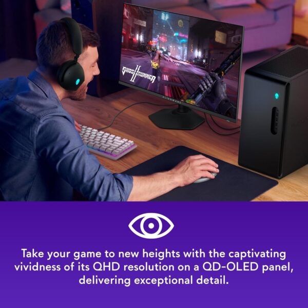 Alienware AW3225QF 32 Inch 4K UHD (3840x2160) 1700R Curved Gaming Monitor, 240Hz, QD OLED, 0.03ms, NVIDIA G-SYNC Compatible, HDR, Dolby Vision, USB-C, DisplayPort, 2x HDMI, 4x USB, 3 Year Warranty - Image 59