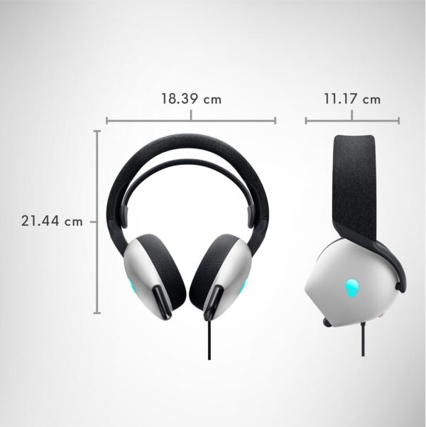 Dell Alienware Wired Gaming Headset - AW520H (Lunar Light) - Image 2