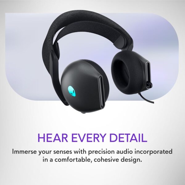 Dell Alienware Wired Gaming Headset - AW520H (Lunar Light) - Image 10