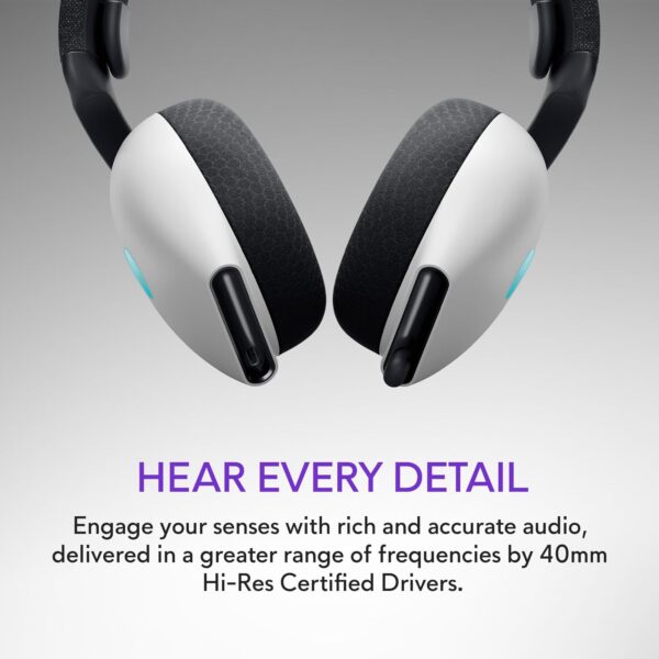 Dell Alienware Wired Gaming Headset - AW520H (Lunar Light) - Image 40