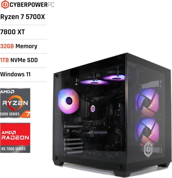 CyberPowerPC Luxe Gaming PC - Intel Core i9-12900KF, Nvidia RTX 4080 Super 16GB, 32GB RAM, 1TB NVMe SSD, 750W 80+ PSU, Wi-Fi, Liquid Cooling, Windows 11, Ark RGB - Image 16
