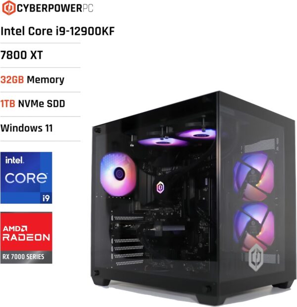 CyberPowerPC Luxe Gaming PC - Intel Core i9-12900KF, Nvidia RTX 4080 Super 16GB, 32GB RAM, 1TB NVMe SSD, 750W 80+ PSU, Wi-Fi, Liquid Cooling, Windows 11, Ark RGB - Image 23