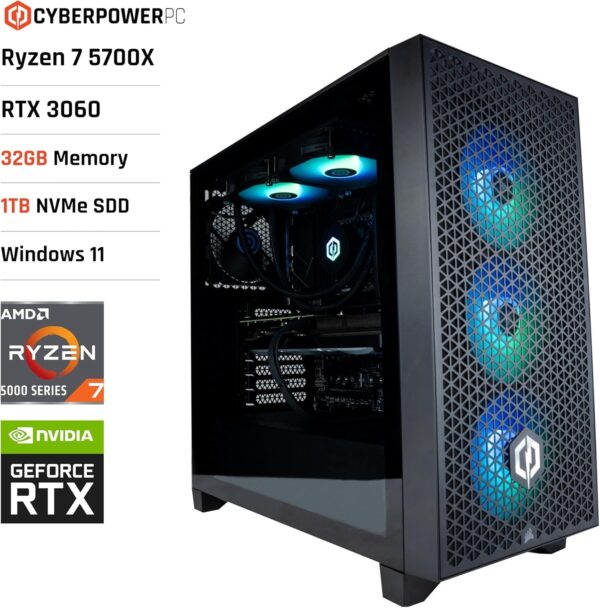 CyberPowerPC Luxe Gaming PC - Intel Core i9-12900KF, Nvidia RTX 4080 Super 16GB, 32GB RAM, 1TB NVMe SSD, 750W 80+ PSU, Wi-Fi, Liquid Cooling, Windows 11, Ark RGB - Image 37