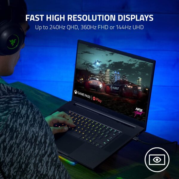 Razer Blade 18 (2023) - 18 Inch Gaming-Laptop - NVIDIA RTX 4090 - Intel Core i9-13950HX - 18" QHD+ 240Hz Display (32GB DDR5 5600MHz, 2TB PCIe NVME SSD) UK-Layout | Black - Image 5