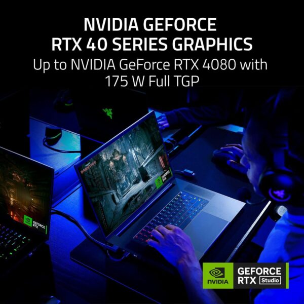 Razer Blade 18 (2023) - 18 Inch Gaming-Laptop - NVIDIA RTX 4090 - Intel Core i9-13950HX - 18" QHD+ 240Hz Display (32GB DDR5 5600MHz, 2TB PCIe NVME SSD) UK-Layout | Black - Image 29