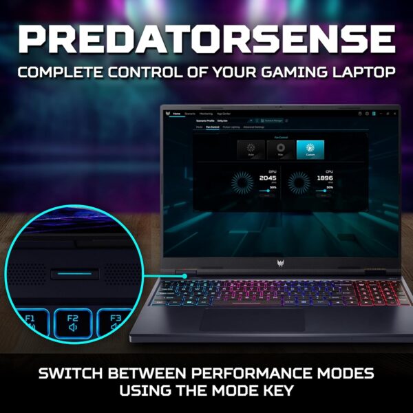 Acer Predator Helios Neo 16 PHN16-72 Gaming Laptop - Intel Core i7-14650HX, 16GB, 1TB SSD, NVIDIA GeForce RTX 4060 8G, 16" WQXGA IPS 165Hz, Windows 11, Black - Image 7