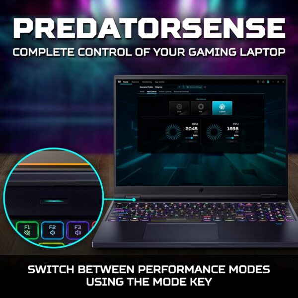 Acer Predator Helios Neo 16 PHN16-72 Gaming Laptop - Intel Core i7-14650HX, 16GB, 1TB SSD, NVIDIA GeForce RTX 4060 8G, 16" WQXGA IPS 165Hz, Windows 11, Black - Image 19