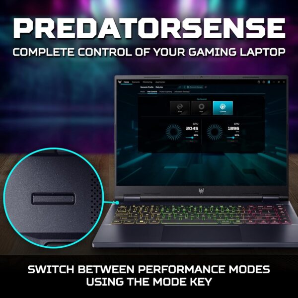 Acer Predator Helios Neo 16 PHN16-72 Gaming Laptop - Intel Core i7-14650HX, 16GB, 1TB SSD, NVIDIA GeForce RTX 4060 8G, 16" WQXGA IPS 165Hz, Windows 11, Black - Image 31