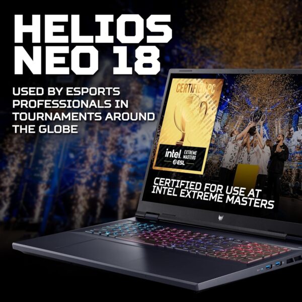 Acer Predator Helios Neo 16 PHN16-72 Gaming Laptop - Intel Core i7-14650HX, 16GB, 1TB SSD, NVIDIA GeForce RTX 4060 8G, 16" WQXGA IPS 165Hz, Windows 11, Black - Image 33