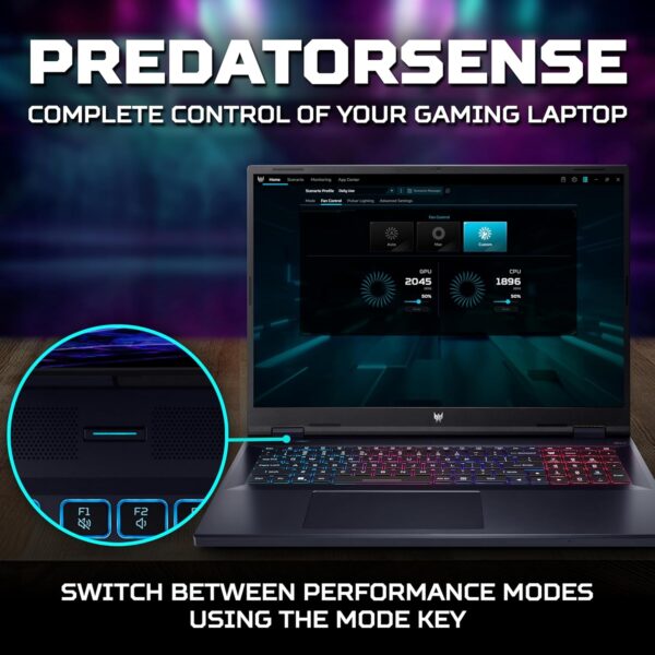 Acer Predator Helios Neo 16 PHN16-72 Gaming Laptop - Intel Core i7-14650HX, 16GB, 1TB SSD, NVIDIA GeForce RTX 4060 8G, 16" WQXGA IPS 165Hz, Windows 11, Black - Image 37