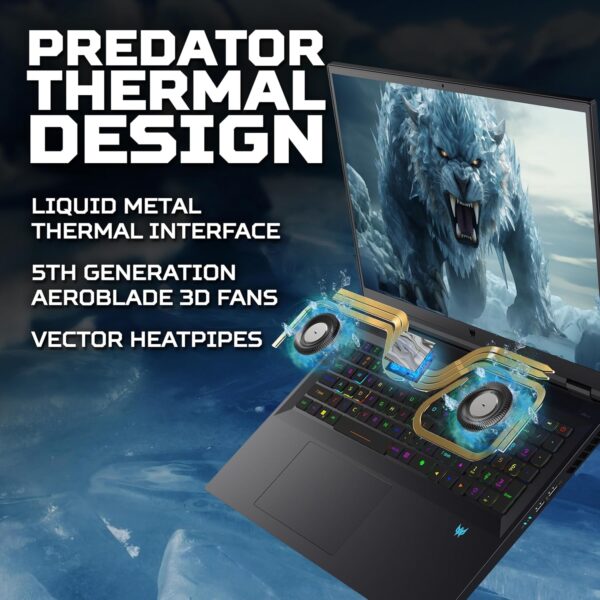 Acer Predator Helios Neo 16 PHN16-72 Gaming Laptop - Intel Core i7-14650HX, 16GB, 1TB SSD, NVIDIA GeForce RTX 4060 8G, 16" WQXGA IPS 165Hz, Windows 11, Black - Image 45