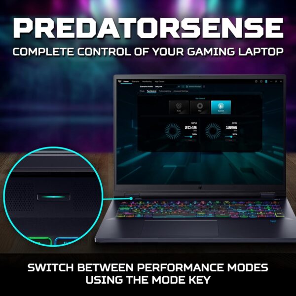 Acer Predator Helios Neo 16 PHN16-72 Gaming Laptop - Intel Core i7-14650HX, 16GB, 1TB SSD, NVIDIA GeForce RTX 4060 8G, 16" WQXGA IPS 165Hz, Windows 11, Black - Image 47