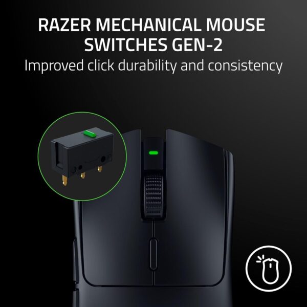 Razer Viper V3 HyperSpeed - Wireless Esports Mouse (Focus Pro 30K Optical Sensor, Up to 280 hours of Battery Life, Mechanical Mouse Switches Gen-2, 4000 Hz Wireless Polling Rate) Black - Image 5
