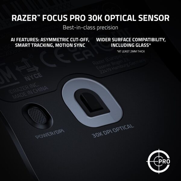 Razer Viper V3 HyperSpeed - Wireless Esports Mouse (Focus Pro 30K Optical Sensor, Up to 280 hours of Battery Life, Mechanical Mouse Switches Gen-2, 4000 Hz Wireless Polling Rate) Black - Image 76