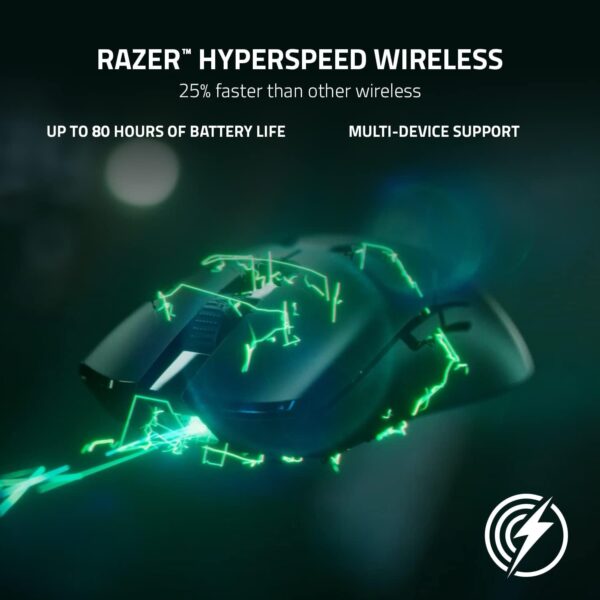 Razer Viper V3 HyperSpeed - Wireless Esports Mouse (Focus Pro 30K Optical Sensor, Up to 280 hours of Battery Life, Mechanical Mouse Switches Gen-2, 4000 Hz Wireless Polling Rate) Black - Image 79