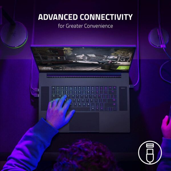 Razer Blade Pro 17 - 17.3 Inch Pro Gaming Laptop with 360 Hz FHD Display (Intel Core i7, NVIDIA RTX 3070, 16 GB RAM, 512 GB SSD, Chroma RGB) UK Layout | Black - Image 11