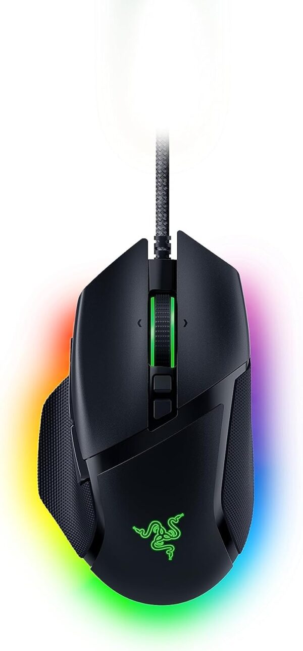 Razer Basilisk V3 - Wired Customisable Gaming Mouse (10+1 Programmable Buttons, HyperScroll Tilt Wheel, 11 Chroma RGB Lighting Zones, Optical Mouse Switches, Focus+ 26K DPI Optical Sensor) Black