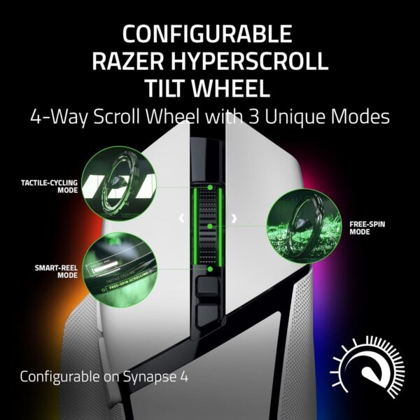 Razer Basilisk V3 - Wired Customisable Gaming Mouse (10+1 Programmable Buttons, HyperScroll Tilt Wheel, 11 Chroma RGB Lighting Zones, Optical Mouse Switches, Focus+ 26K DPI Optical Sensor) Black - Image 11
