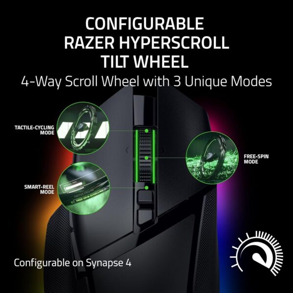 Razer Basilisk V3 - Wired Customisable Gaming Mouse (10+1 Programmable Buttons, HyperScroll Tilt Wheel, 11 Chroma RGB Lighting Zones, Optical Mouse Switches, Focus+ 26K DPI Optical Sensor) Black - Image 20