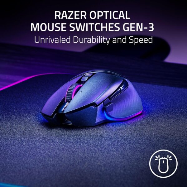 Razer Basilisk V3 - Wired Customisable Gaming Mouse (10+1 Programmable Buttons, HyperScroll Tilt Wheel, 11 Chroma RGB Lighting Zones, Optical Mouse Switches, Focus+ 26K DPI Optical Sensor) Black - Image 24