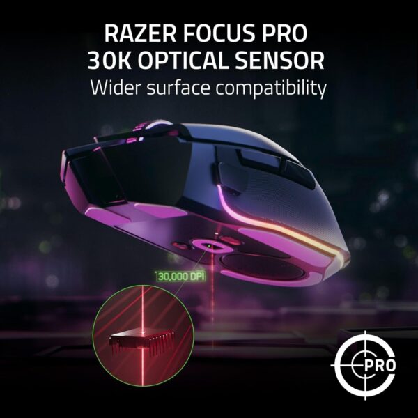 Razer Basilisk V3 - Wired Customisable Gaming Mouse (10+1 Programmable Buttons, HyperScroll Tilt Wheel, 11 Chroma RGB Lighting Zones, Optical Mouse Switches, Focus+ 26K DPI Optical Sensor) Black - Image 31