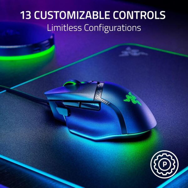 Razer Basilisk V3 - Wired Customisable Gaming Mouse (10+1 Programmable Buttons, HyperScroll Tilt Wheel, 11 Chroma RGB Lighting Zones, Optical Mouse Switches, Focus+ 26K DPI Optical Sensor) Black - Image 48