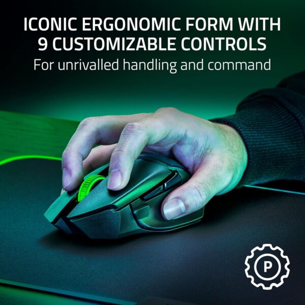 Razer Basilisk V3 - Wired Customisable Gaming Mouse (10+1 Programmable Buttons, HyperScroll Tilt Wheel, 11 Chroma RGB Lighting Zones, Optical Mouse Switches, Focus+ 26K DPI Optical Sensor) Black - Image 55