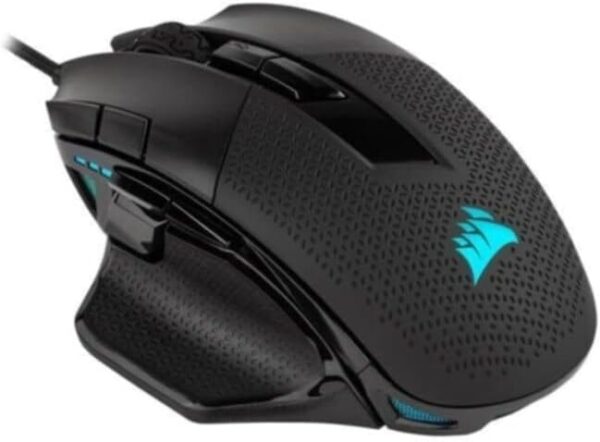 CORSAIR NIGHTSWORD RGB Wired Tunable FPS/MOBA Gaming Mouse – 18,000 DPI – 10 Programmable Buttons – Weight System – iCUE Compatible – PC, Mac, PS5, PS4, Xbox – Black
