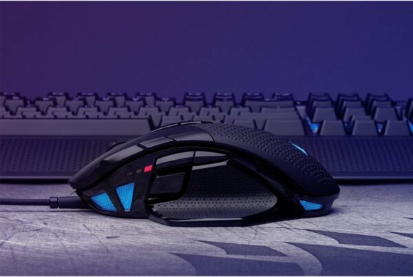 CORSAIR NIGHTSWORD RGB Wired Tunable FPS/MOBA Gaming Mouse – 18,000 DPI – 10 Programmable Buttons – Weight System – iCUE Compatible – PC, Mac, PS5, PS4, Xbox – Black - Image 2