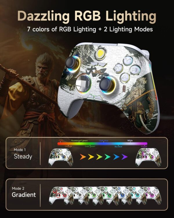 EasySMX X15 Wireless PC Controller with Hall Triggers, Hall Joysticks, Enhanced Bluetooth Game Controller,No Drift No Deadzone effect, Compatible with Windows PC, Android, Steam and Switch - Image 10
