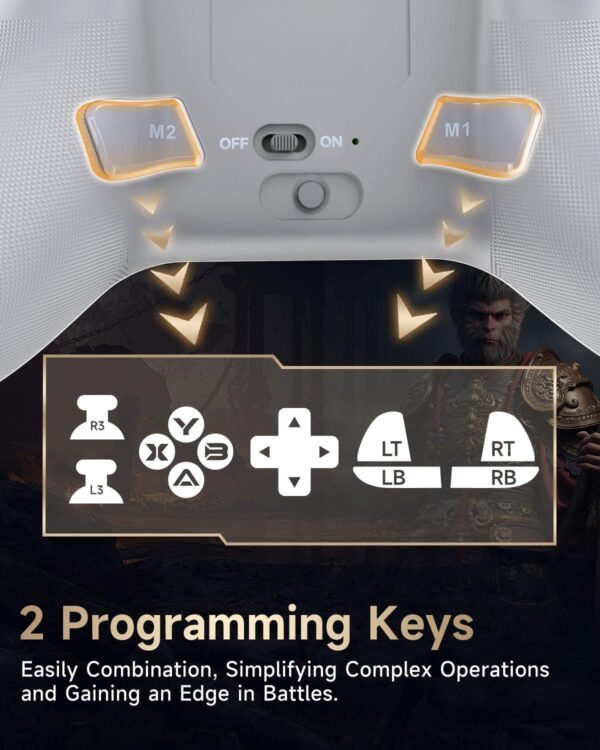 EasySMX X15 Wireless PC Controller with Hall Triggers, Hall Joysticks, Enhanced Bluetooth Game Controller,No Drift No Deadzone effect, Compatible with Windows PC, Android, Steam and Switch - Image 13