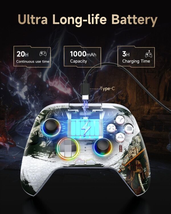 EasySMX X15 Wireless PC Controller with Hall Triggers, Hall Joysticks, Enhanced Bluetooth Game Controller,No Drift No Deadzone effect, Compatible with Windows PC, Android, Steam and Switch - Image 15