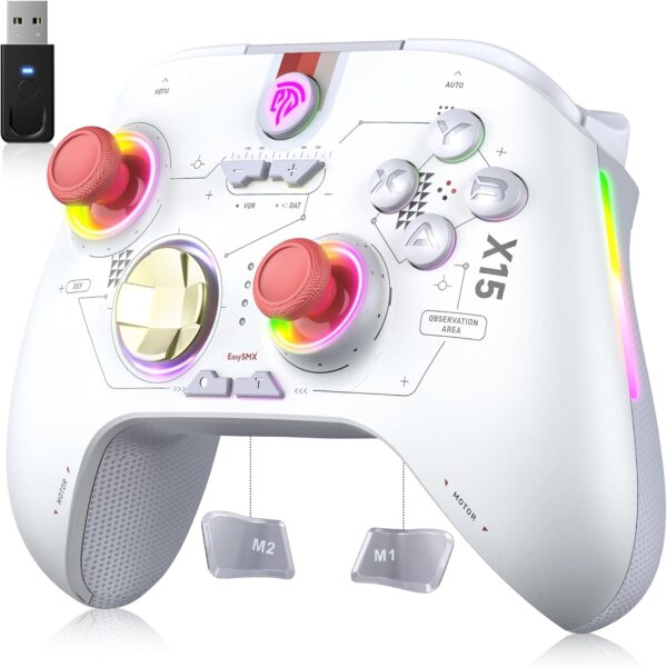 EasySMX X15 Wireless PC Controller with Hall Triggers, Hall Joysticks, Enhanced Bluetooth Game Controller,No Drift No Deadzone effect, Compatible with Windows PC, Android, Steam and Switch - Image 25