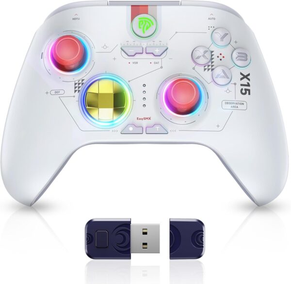 EasySMX X15 Wireless PC Controller with Hall Triggers, Hall Joysticks, Enhanced Bluetooth Game Controller,No Drift No Deadzone effect, Compatible with Windows PC, Android, Steam and Switch - Image 32