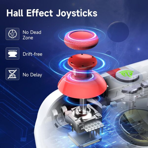EasySMX X15 Wireless PC Controller with Hall Triggers, Hall Joysticks, Enhanced Bluetooth Game Controller,No Drift No Deadzone effect, Compatible with Windows PC, Android, Steam and Switch - Image 34