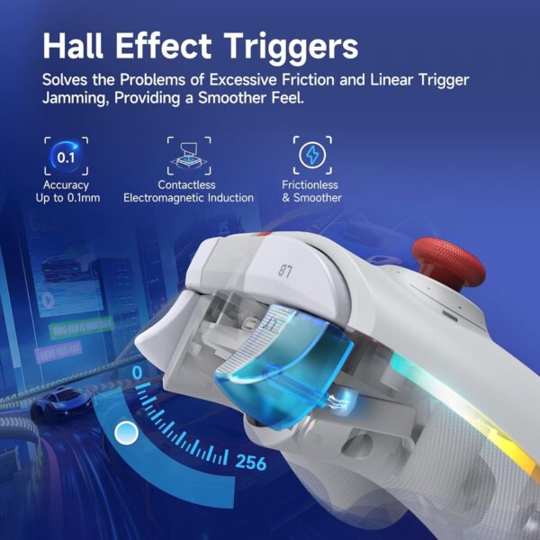 EasySMX X15 Wireless PC Controller with Hall Triggers, Hall Joysticks, Enhanced Bluetooth Game Controller,No Drift No Deadzone effect, Compatible with Windows PC, Android, Steam and Switch - Image 35