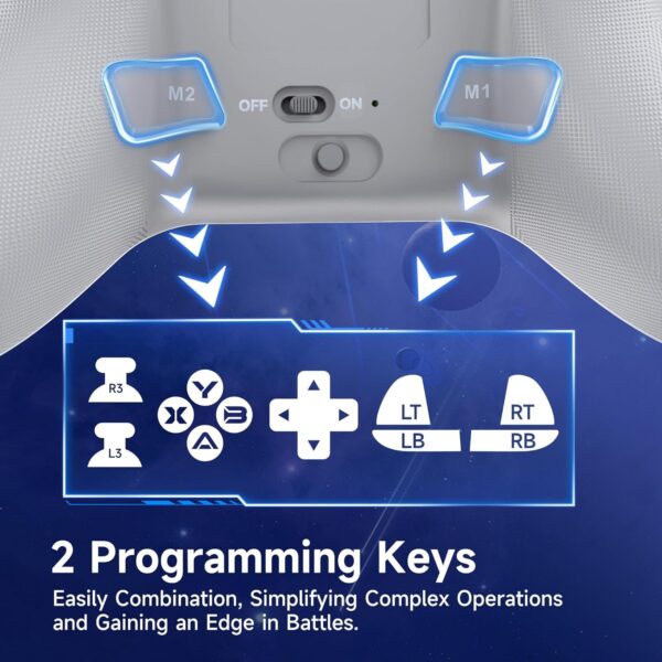 EasySMX X15 Wireless PC Controller with Hall Triggers, Hall Joysticks, Enhanced Bluetooth Game Controller,No Drift No Deadzone effect, Compatible with Windows PC, Android, Steam and Switch - Image 38