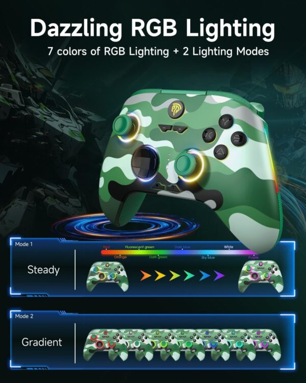 EasySMX X15 Wireless PC Controller with Hall Triggers, Hall Joysticks, Enhanced Bluetooth Game Controller,No Drift No Deadzone effect, Compatible with Windows PC, Android, Steam and Switch - Image 42