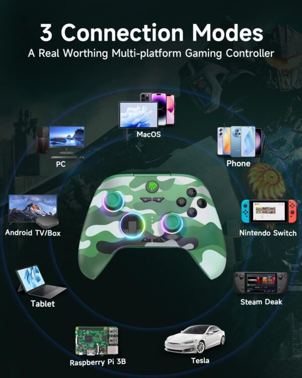 EasySMX X15 Wireless PC Controller with Hall Triggers, Hall Joysticks, Enhanced Bluetooth Game Controller,No Drift No Deadzone effect, Compatible with Windows PC, Android, Steam and Switch - Image 43