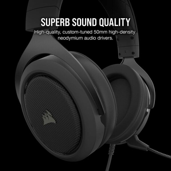 CORSAIR HS55 SURROUND Lightweight Multiplatform Wired Gaming Headset – Dolby 7.1 Surround Sound – iCUE Compatible – PC, Mac, PS5, PS4, Xbox, Nintendo Switch, Mobile – White - Image 18