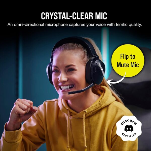 CORSAIR HS55 SURROUND Lightweight Multiplatform Wired Gaming Headset – Dolby 7.1 Surround Sound – iCUE Compatible – PC, Mac, PS5, PS4, Xbox, Nintendo Switch, Mobile – White - Image 35