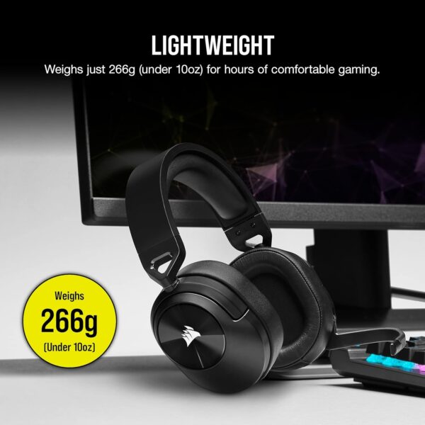 CORSAIR HS55 SURROUND Lightweight Multiplatform Wired Gaming Headset – Dolby 7.1 Surround Sound – iCUE Compatible – PC, Mac, PS5, PS4, Xbox, Nintendo Switch, Mobile – White - Image 36
